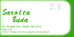 sarolta buda business card